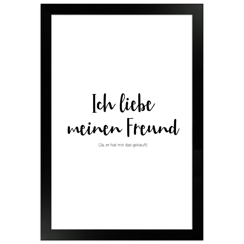 gerahmtes Poster | Freund