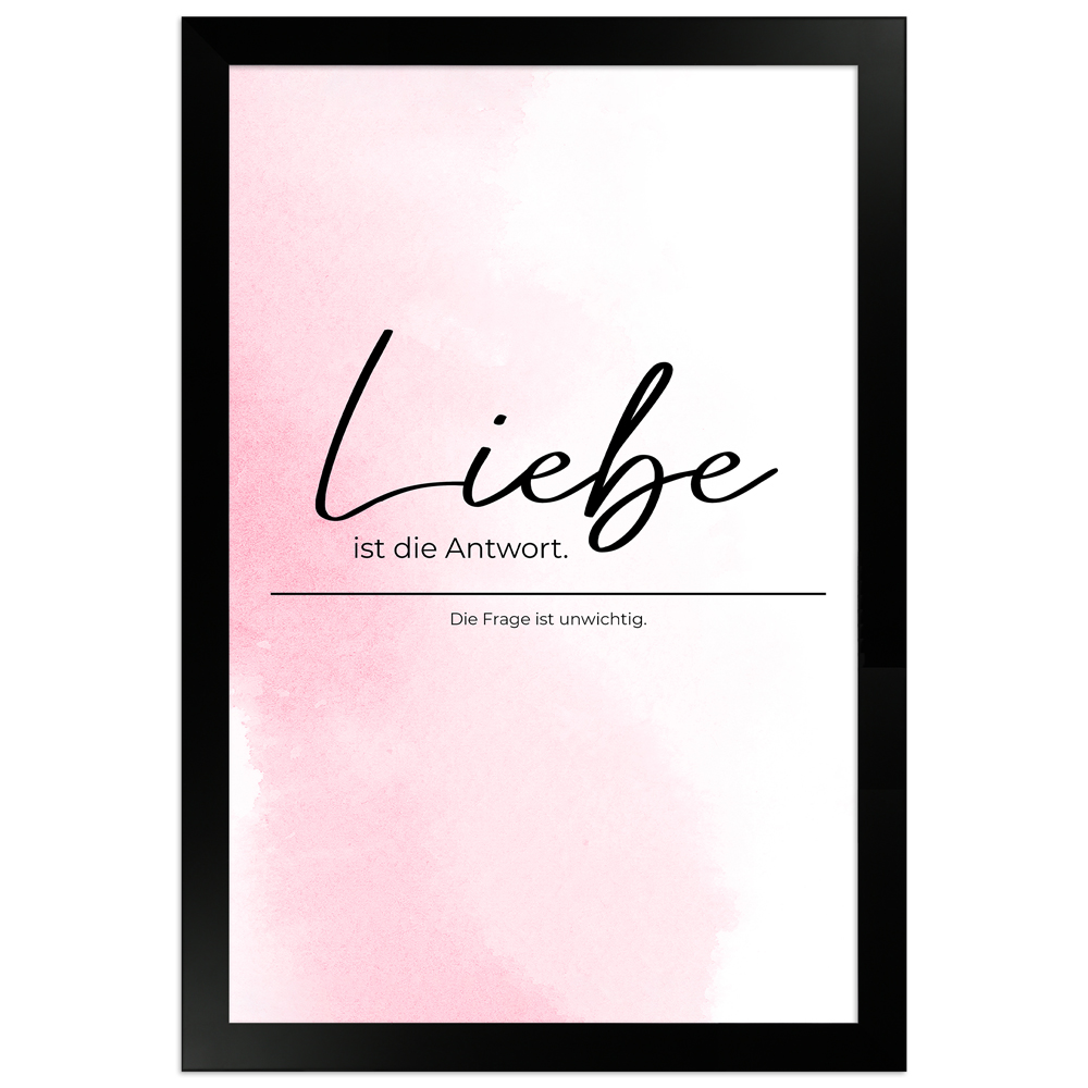 gerahmtes Poster | Liebe ist die Antwort