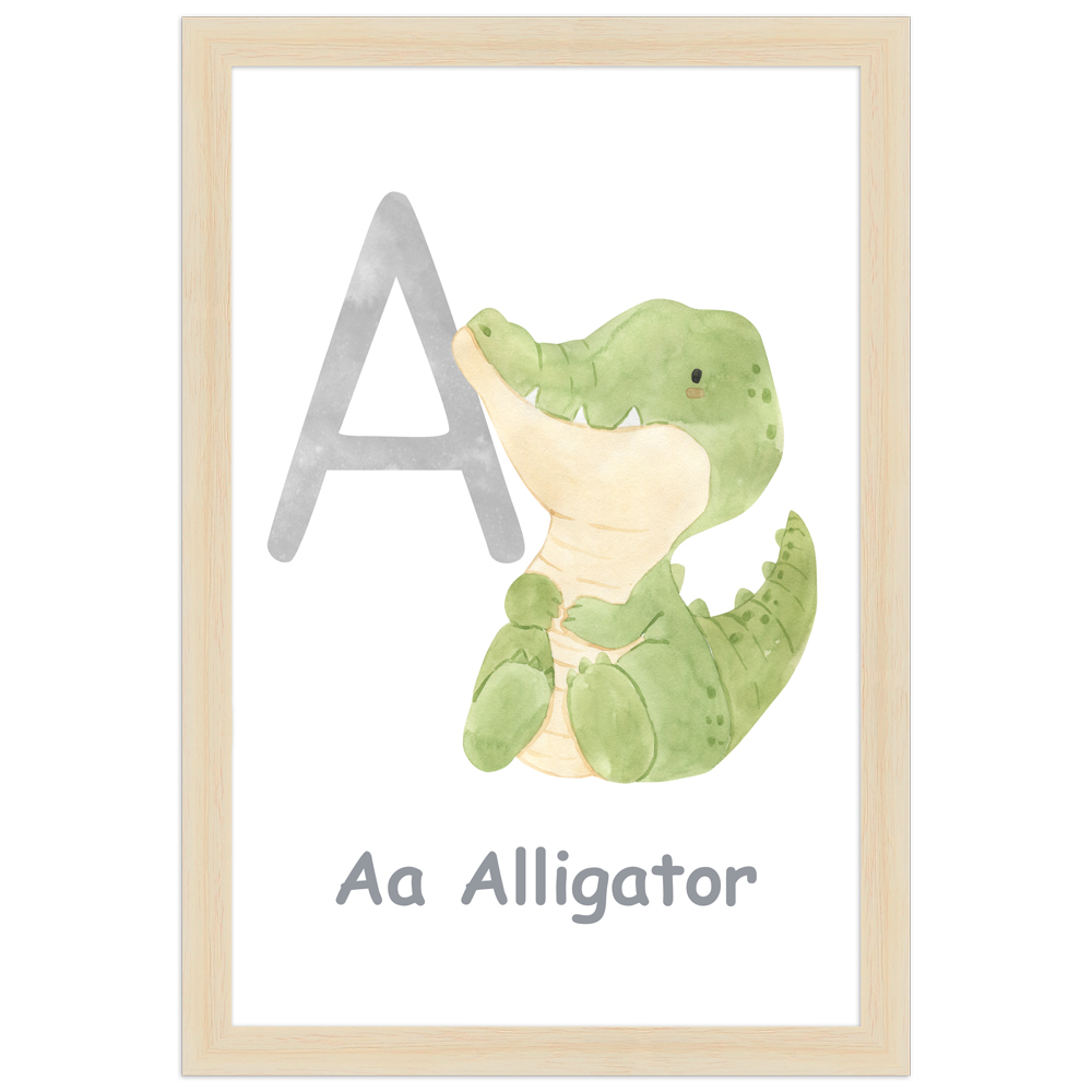 gerahmtes Poster | A - Alligator