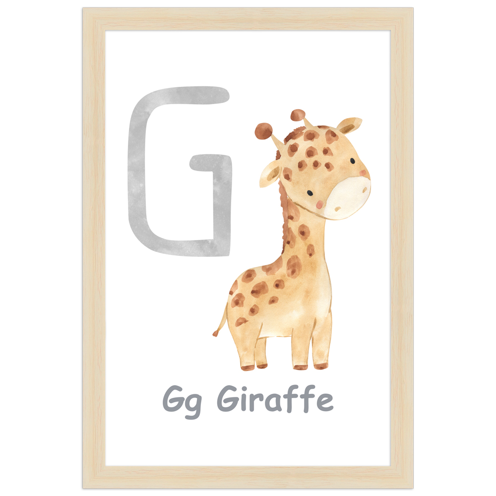 gerahmtes Poster | G - Giraffe