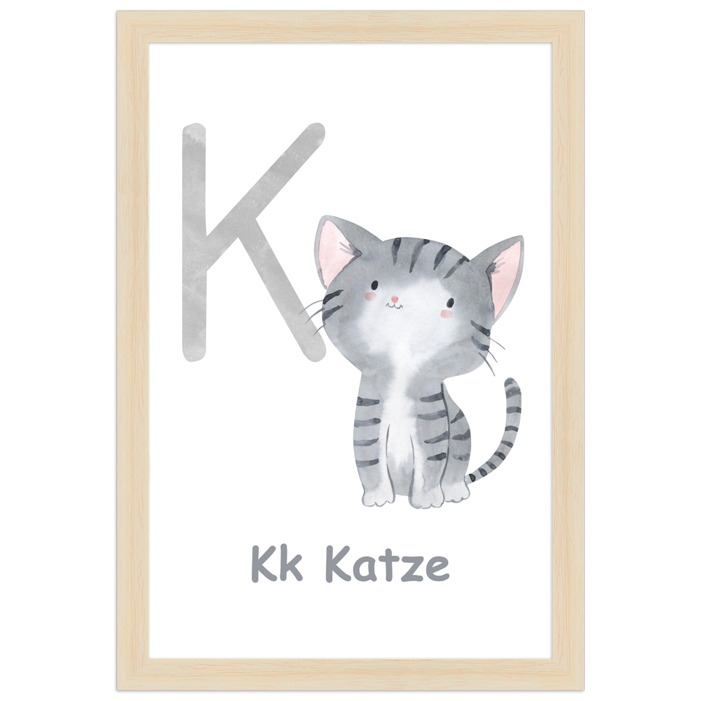 gerahmtes Poster | K - Katze