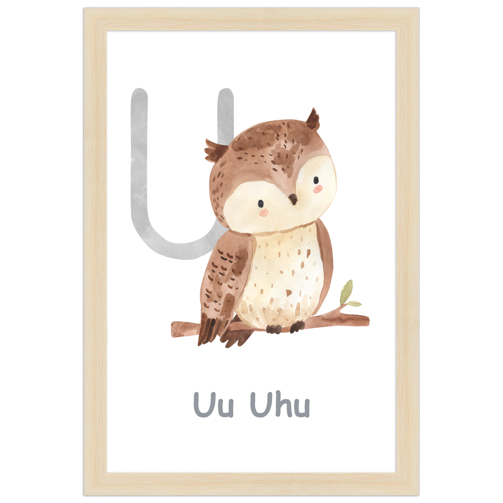 gerahmtes Poster | U - Uhu