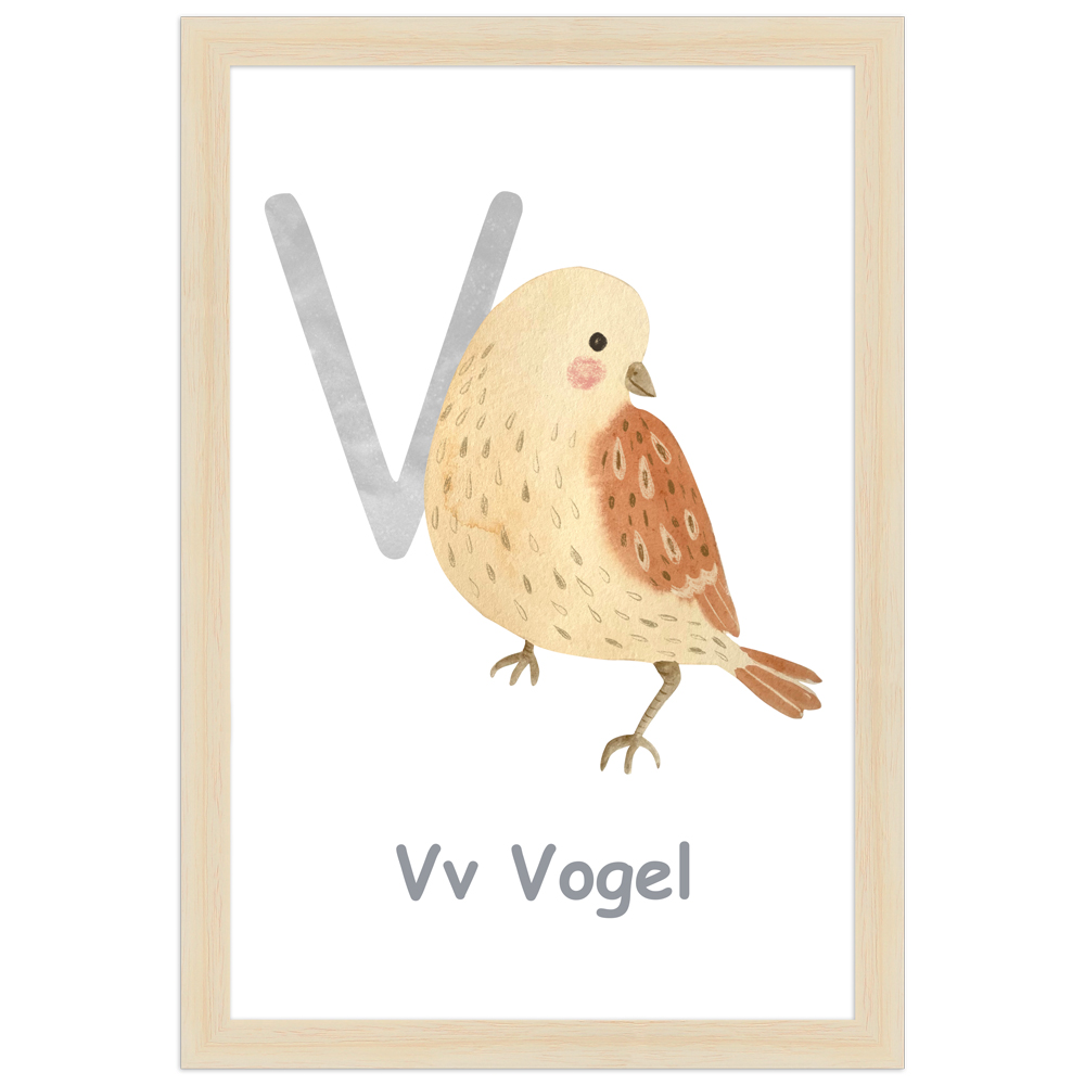 gerahmtes Poster | V - Vogel