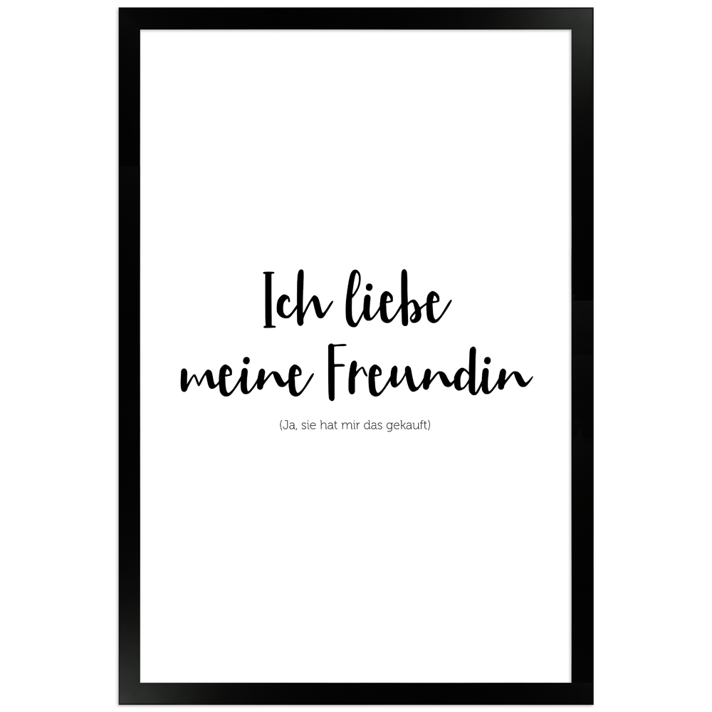gerahmtes Poster | Freundin