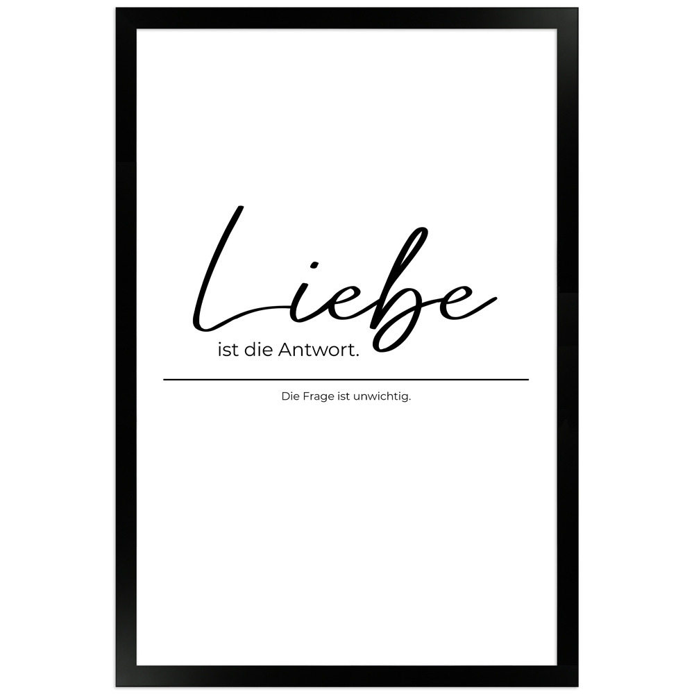 gerahmtes Poster | Liebe ist die Antwort