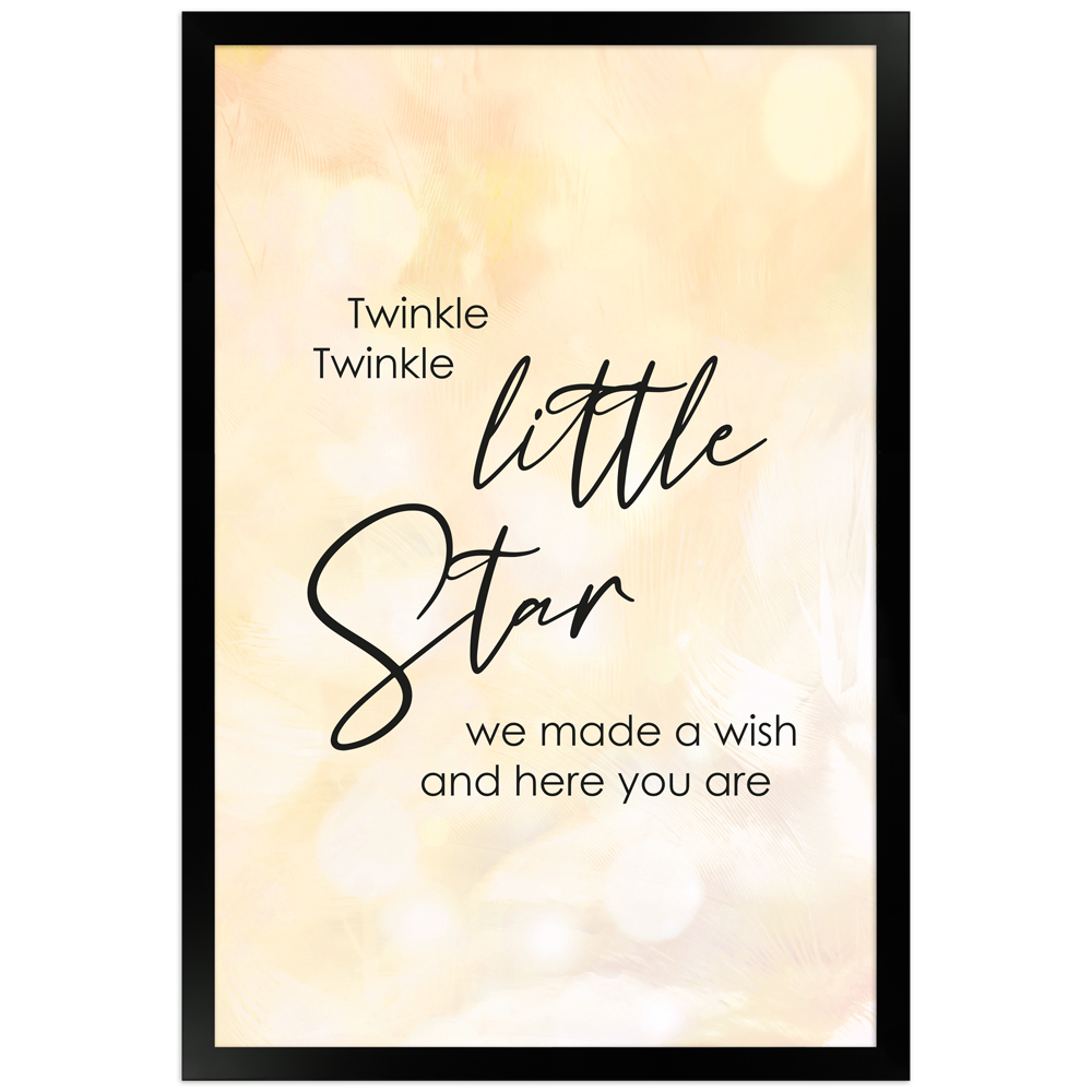 Little Star - gerahmtes Poster mit Spruch