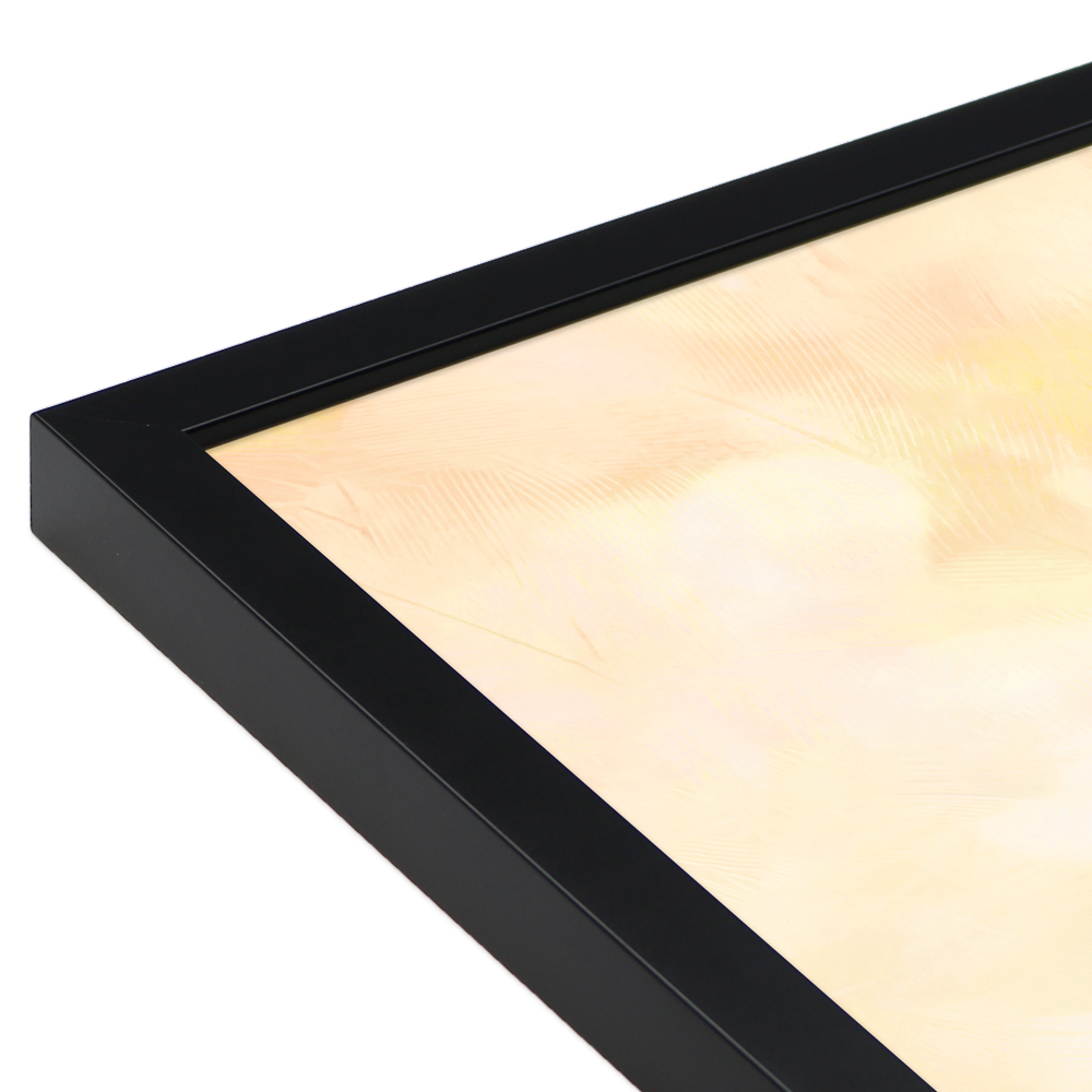 gerahmtes Poster mit Spruch - Gelb schwarzer Rahmen um gelbes Kinderzimmer-Poster