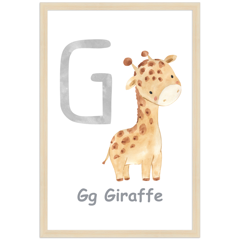 gerahmtes Poster | G - Giraffe