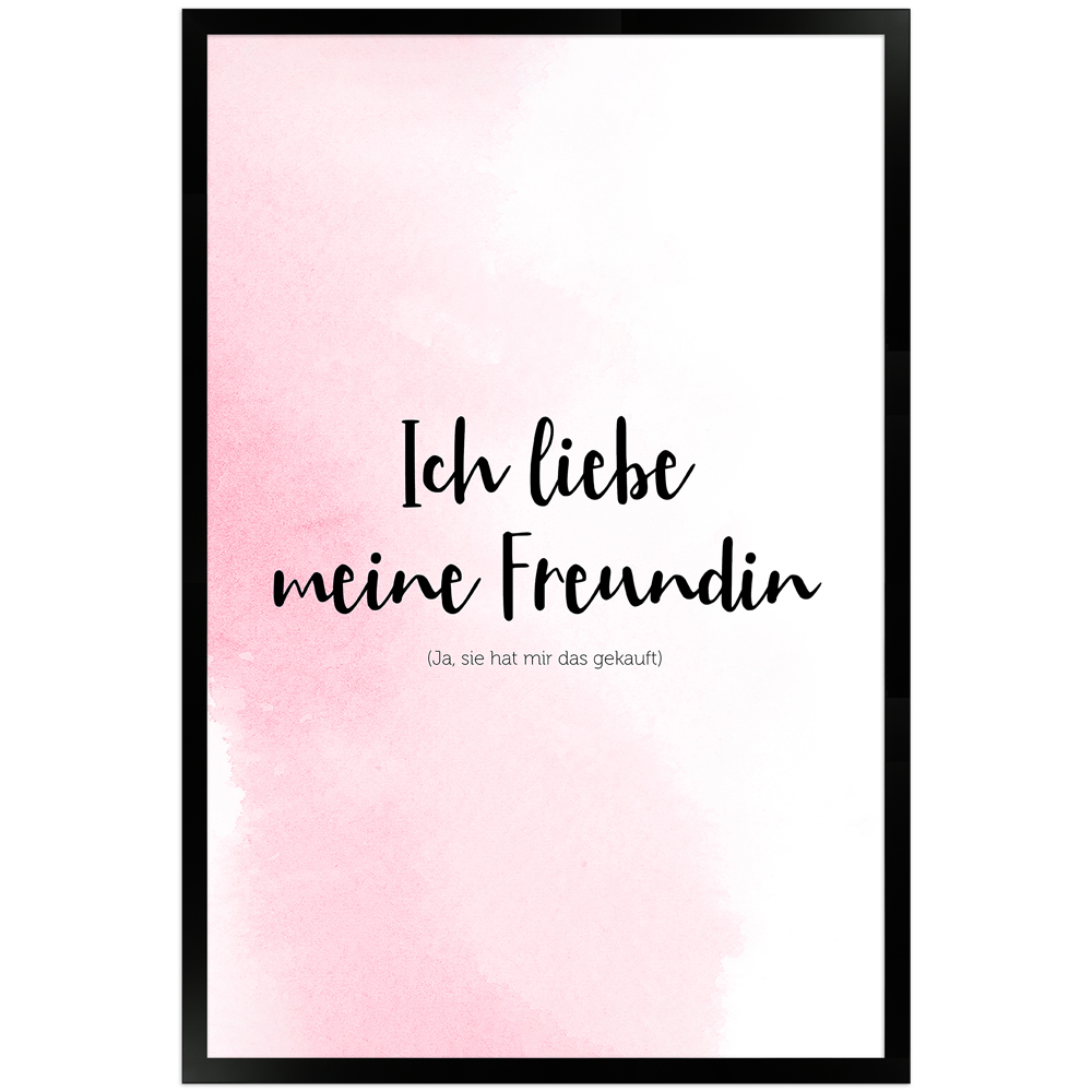 gerahmtes Poster | Freundin