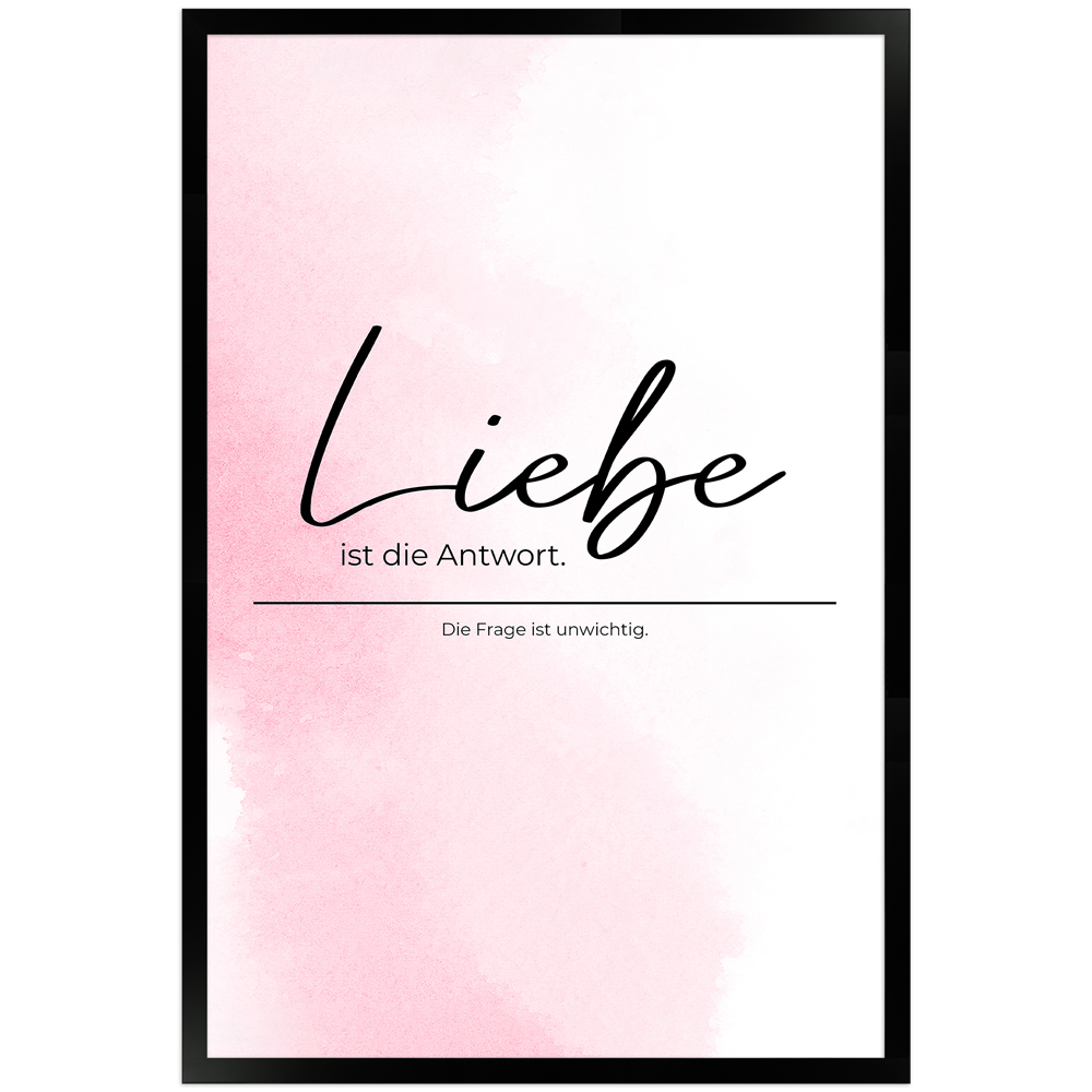 gerahmtes Poster | Liebe ist die Antwort