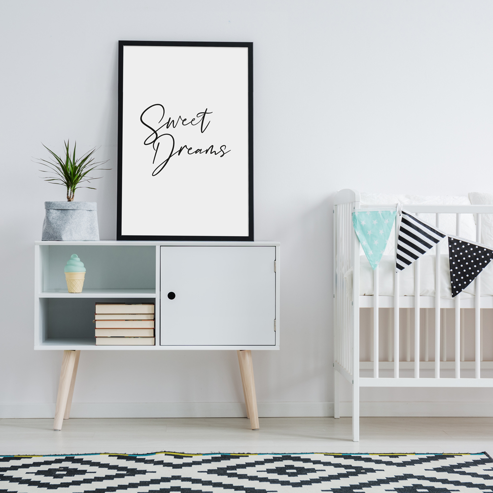 gerahmten Sprüche Poster "Sweet Dreams" Größe 40x60