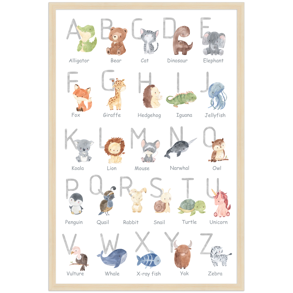 gerahmtes Poster | Alphabet englisch