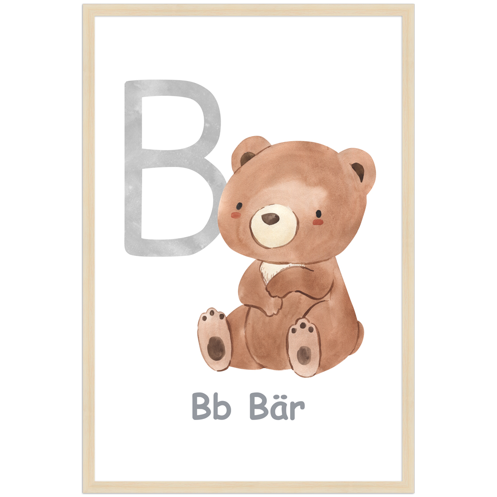 gerahmtes Poster | B - Bär