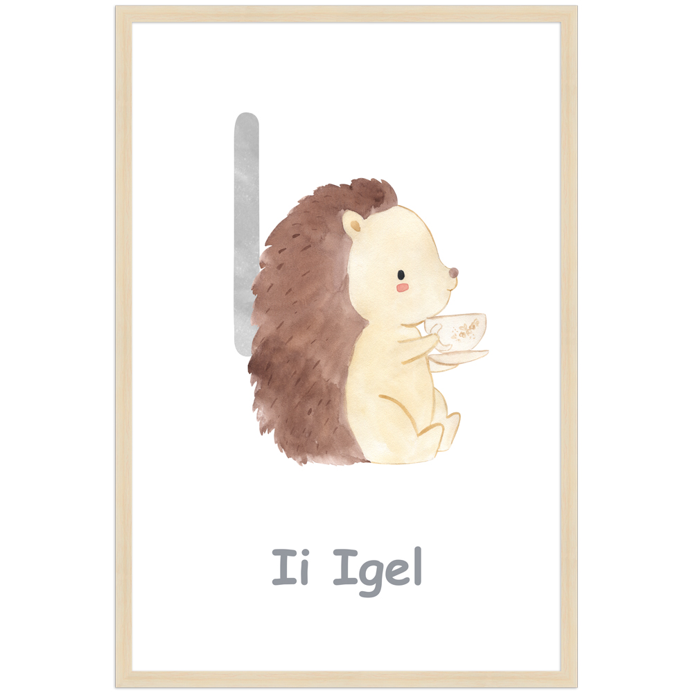 gerahmtes Poster | I - Igel