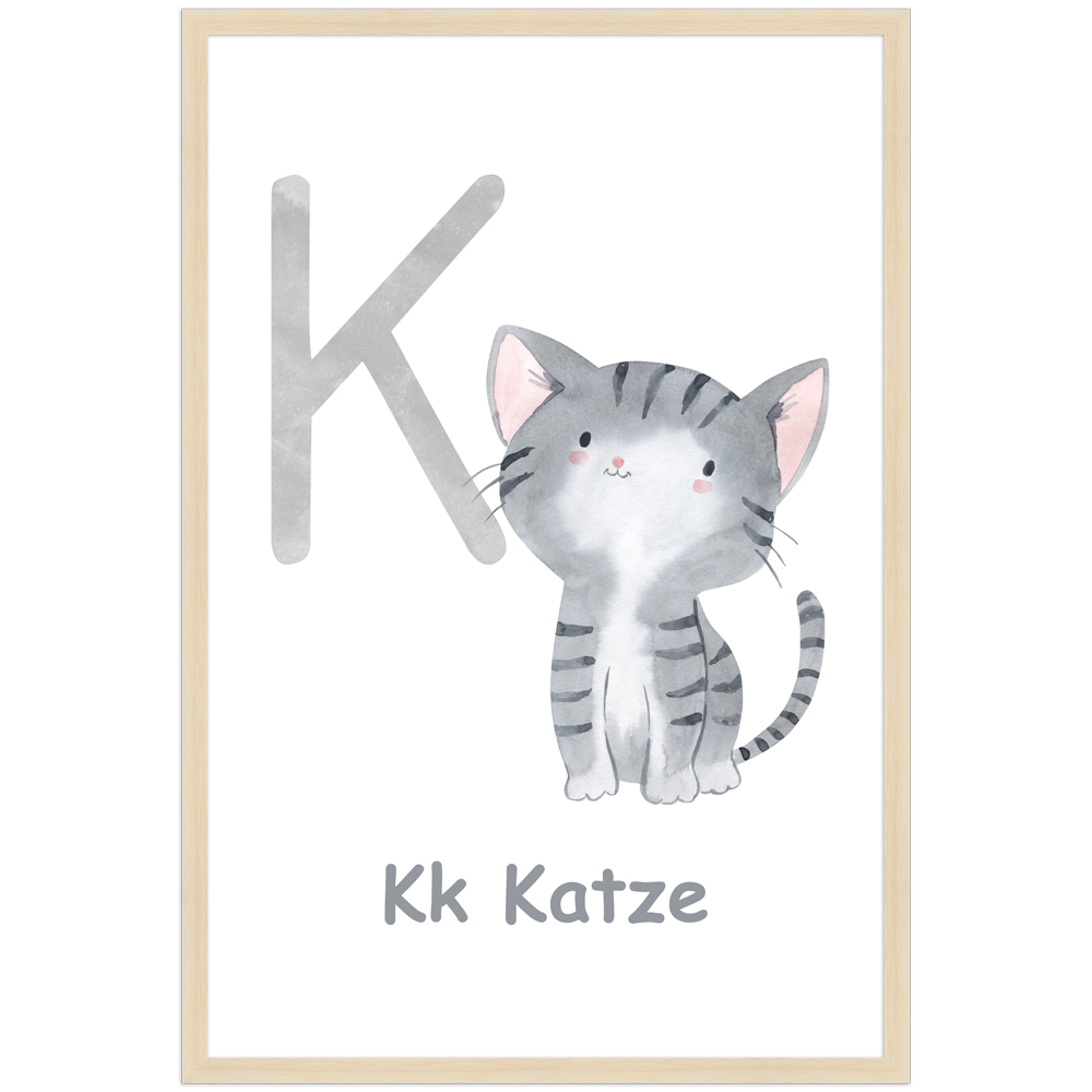 gerahmtes Poster | K - Katze
