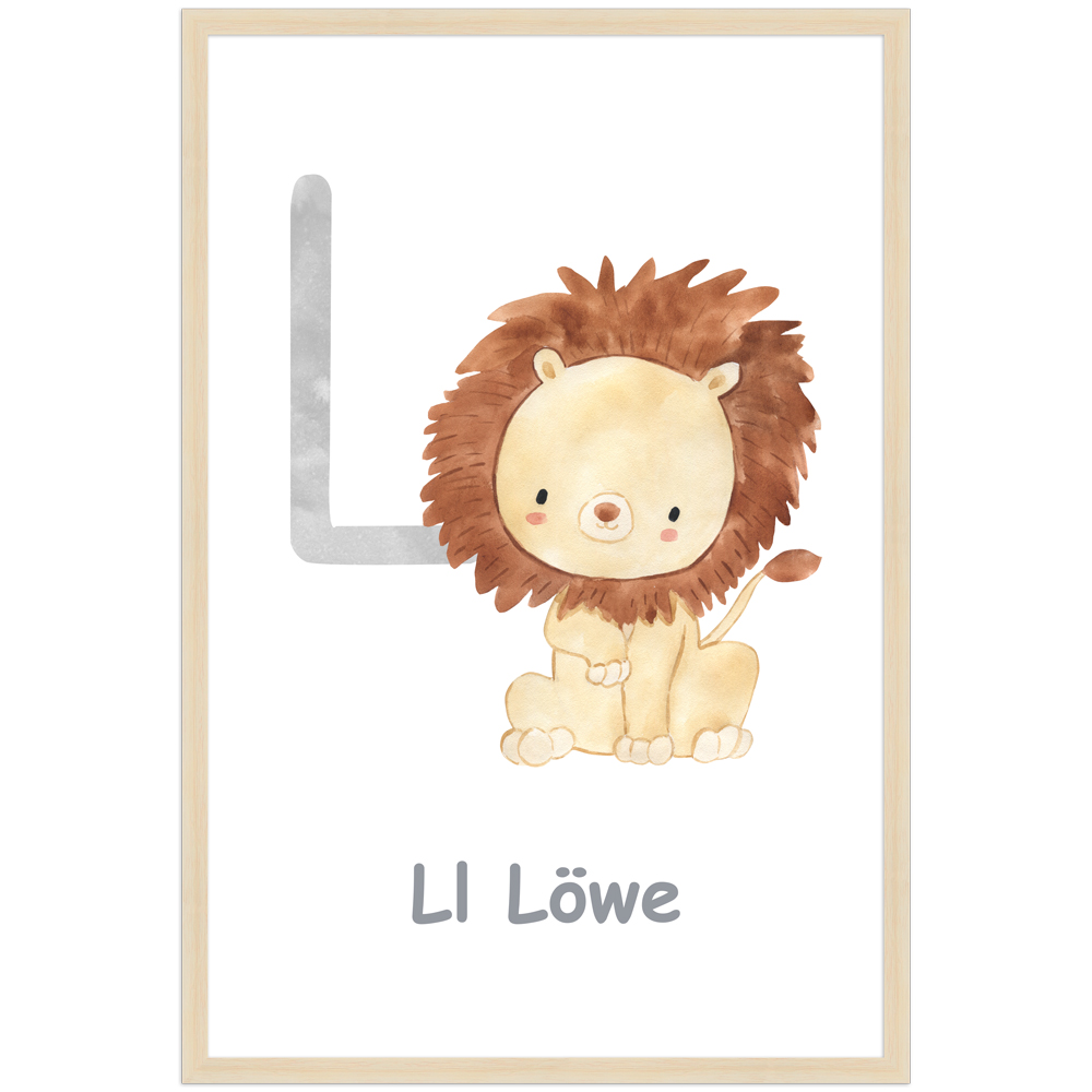 gerahmtes Poster | L - Löwe