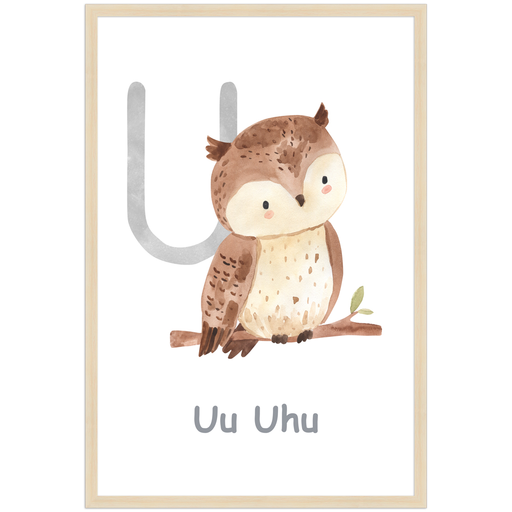 gerahmtes Poster | U - Uhu