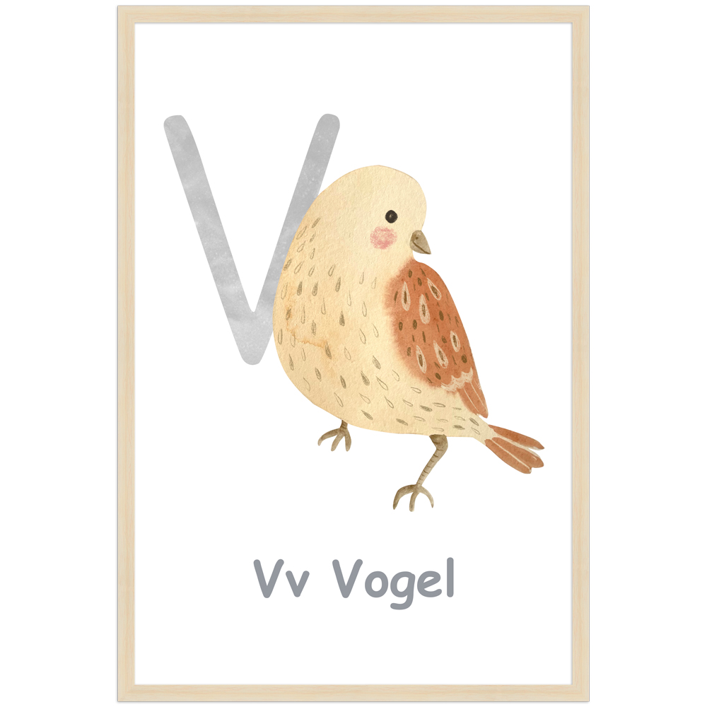 gerahmtes Poster | V - Vogel