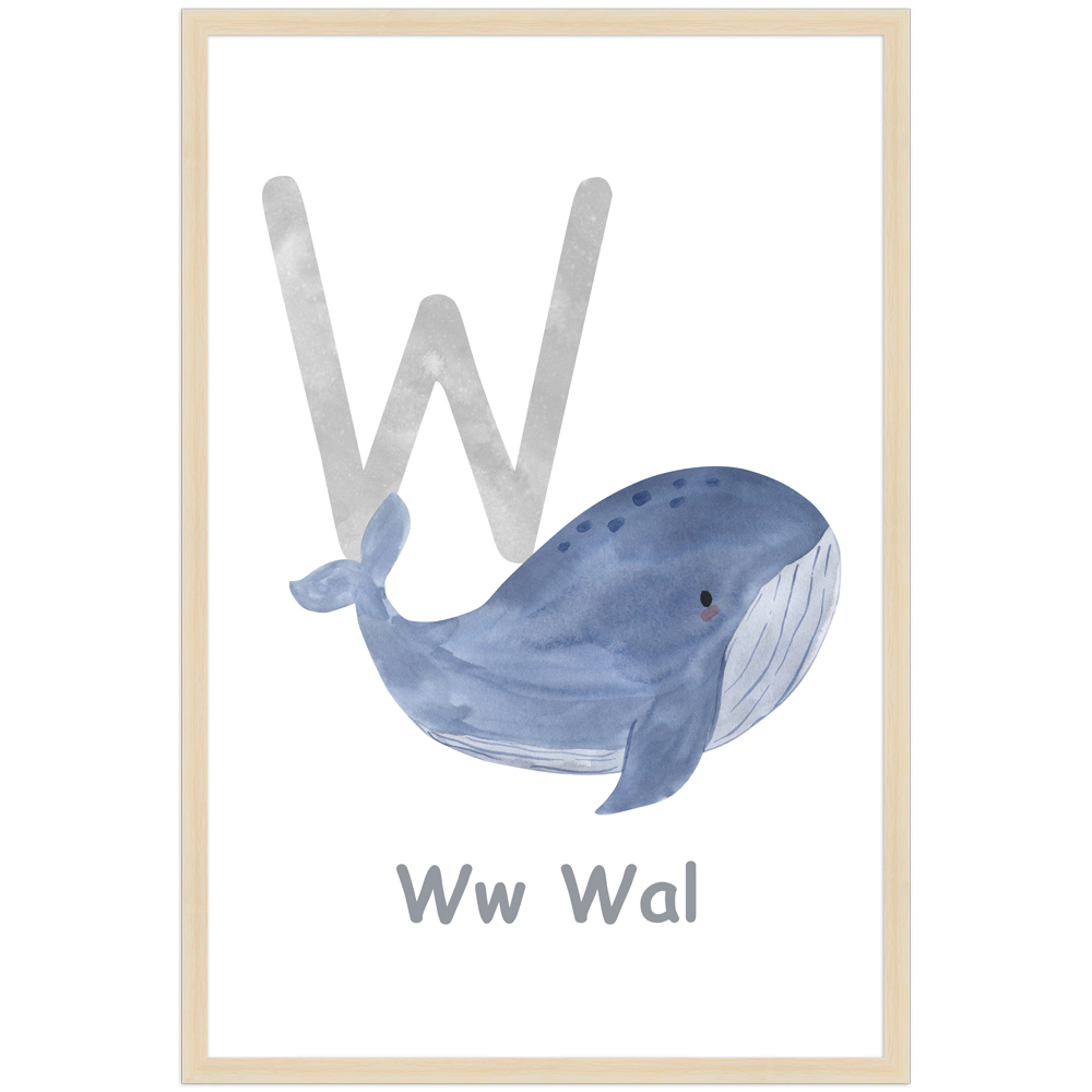 gerahmtes Poster | W - Wal