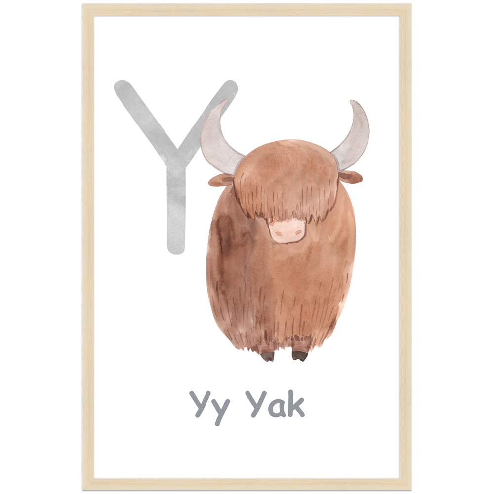 gerahmtes Poster | Y - Yak