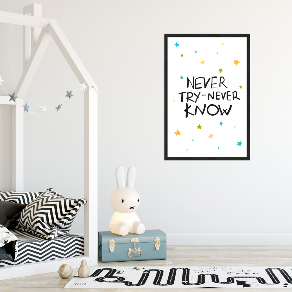 Kinderzimmer dekoriert mit 40x60 Poster "Im in Love"