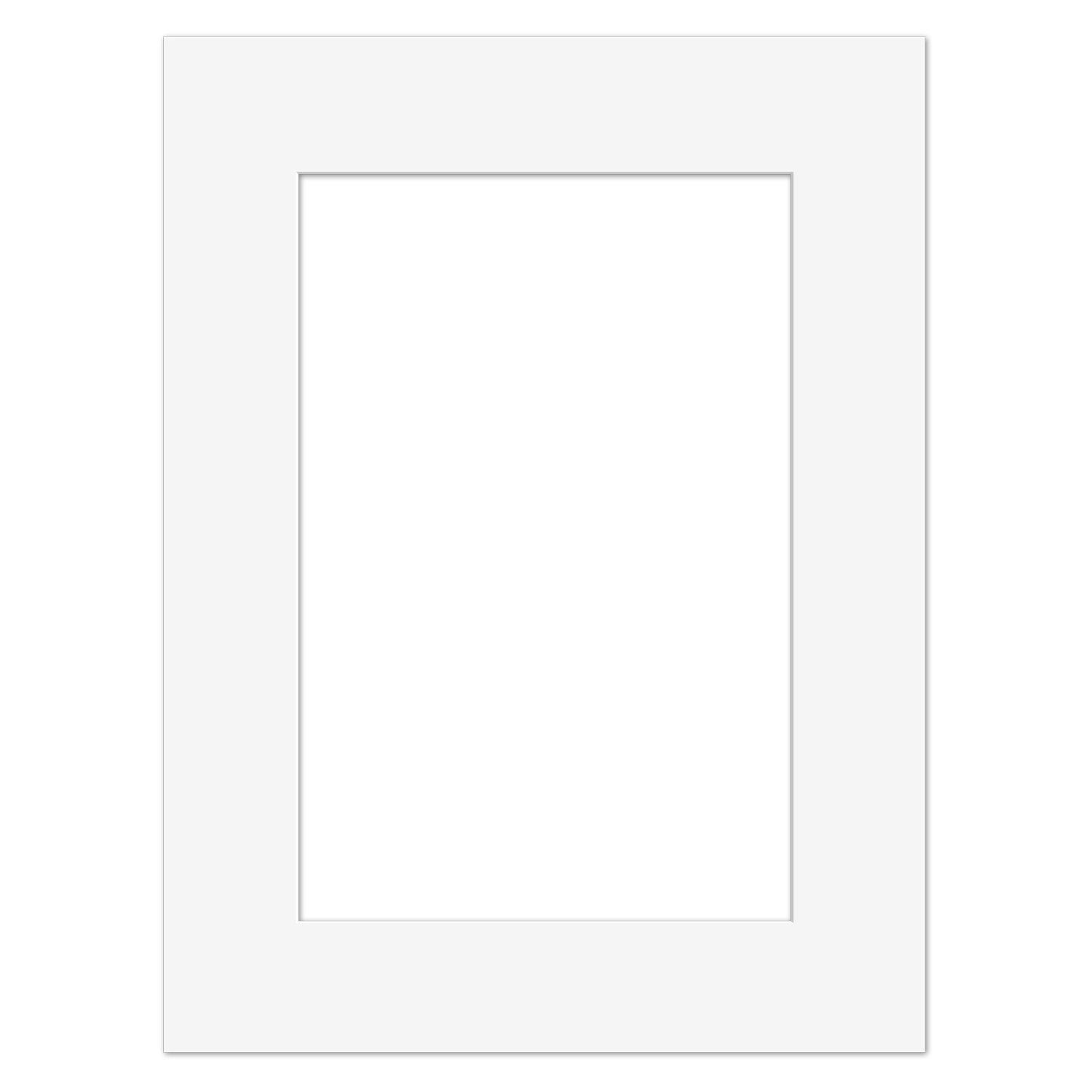 Passe-partout Blanc Arctique 10 x 15 cm sur mesure en plusieurs couleurs