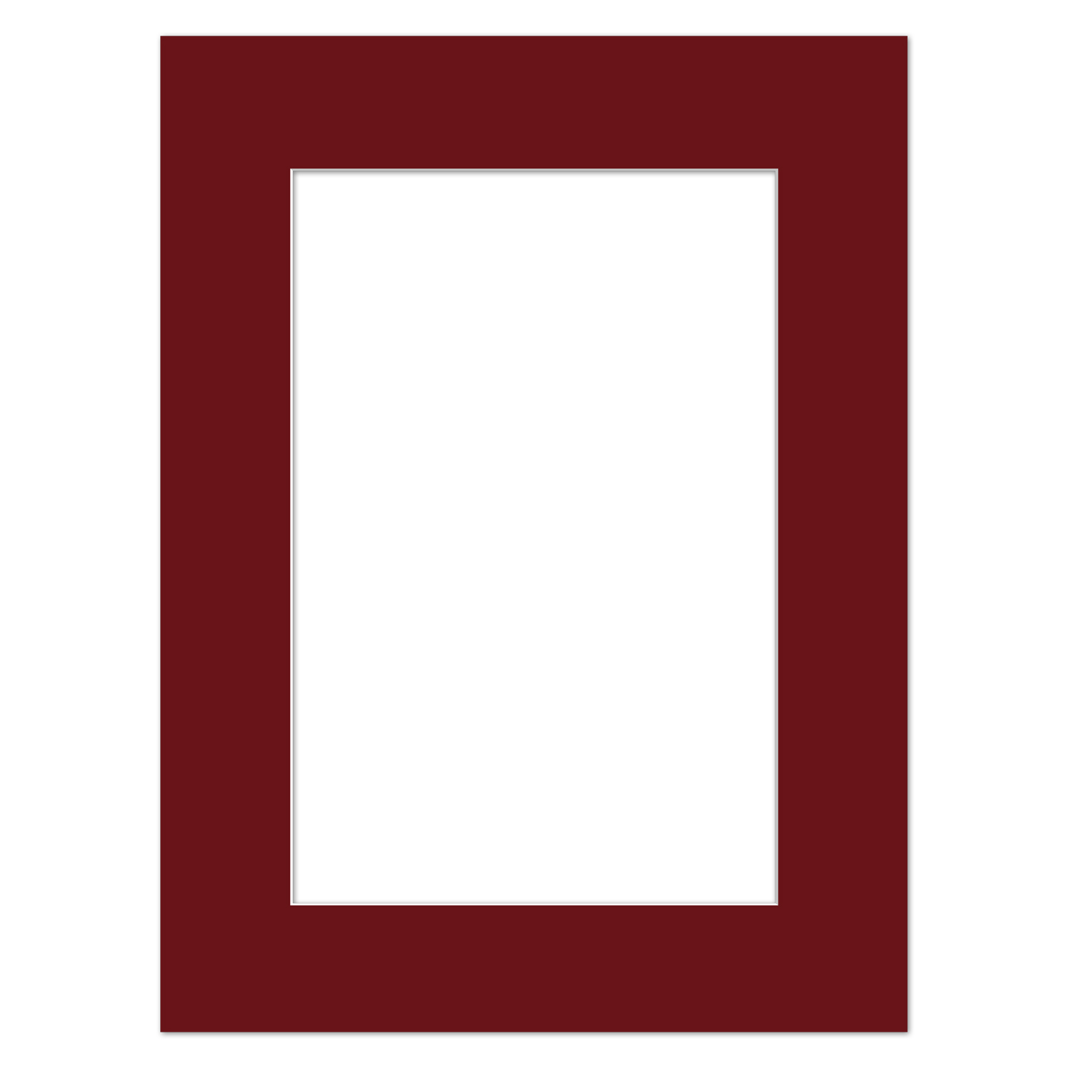 Passepartout Kardinalsrot 9 x 13 cm nach Maß für Bilderrahmen