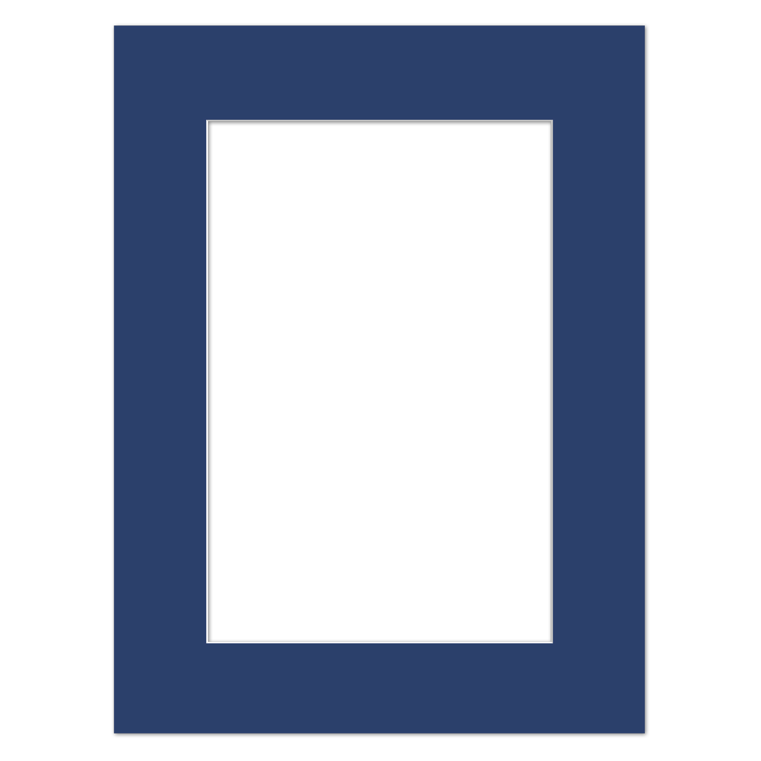 Passepartout Blau 10 x 30 cm nach Maß für Bilderrahmen