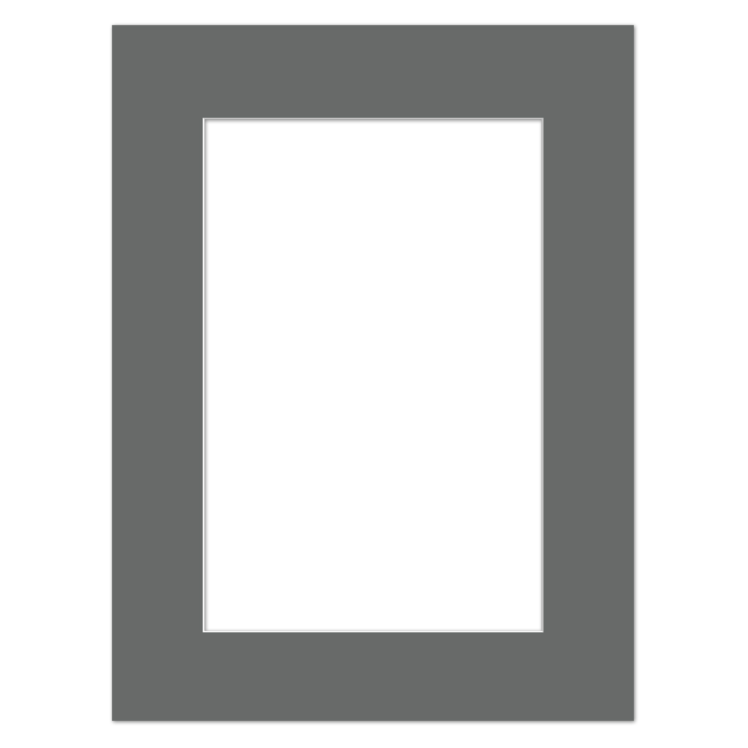 Passepartout Dunkelgrau 30 x 60 cm nach Maß für Bilderrahmen