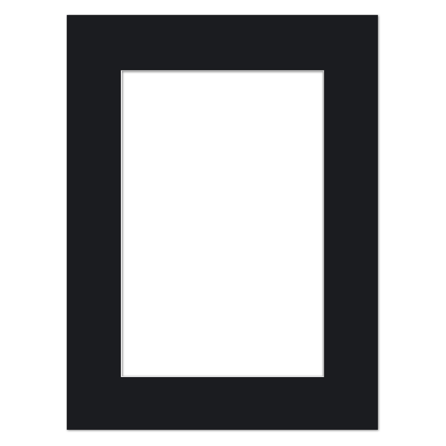 Passepartout Nero 20 x 40 cm nach Maß in vielen Farben