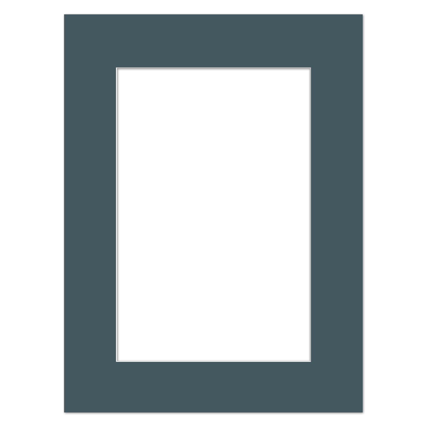 Passepartout Pfauenblau 42 x 59,4 cm nach Maß für Bilderrahmen