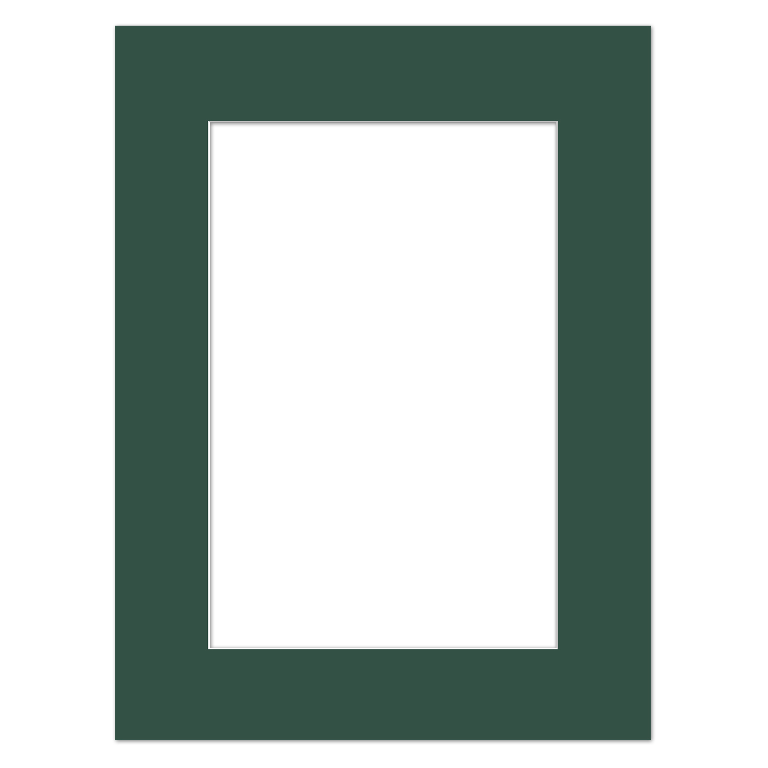 Passepartout Dunkelgrün 50 x 50 cm nach Maß für Bilderrahmen