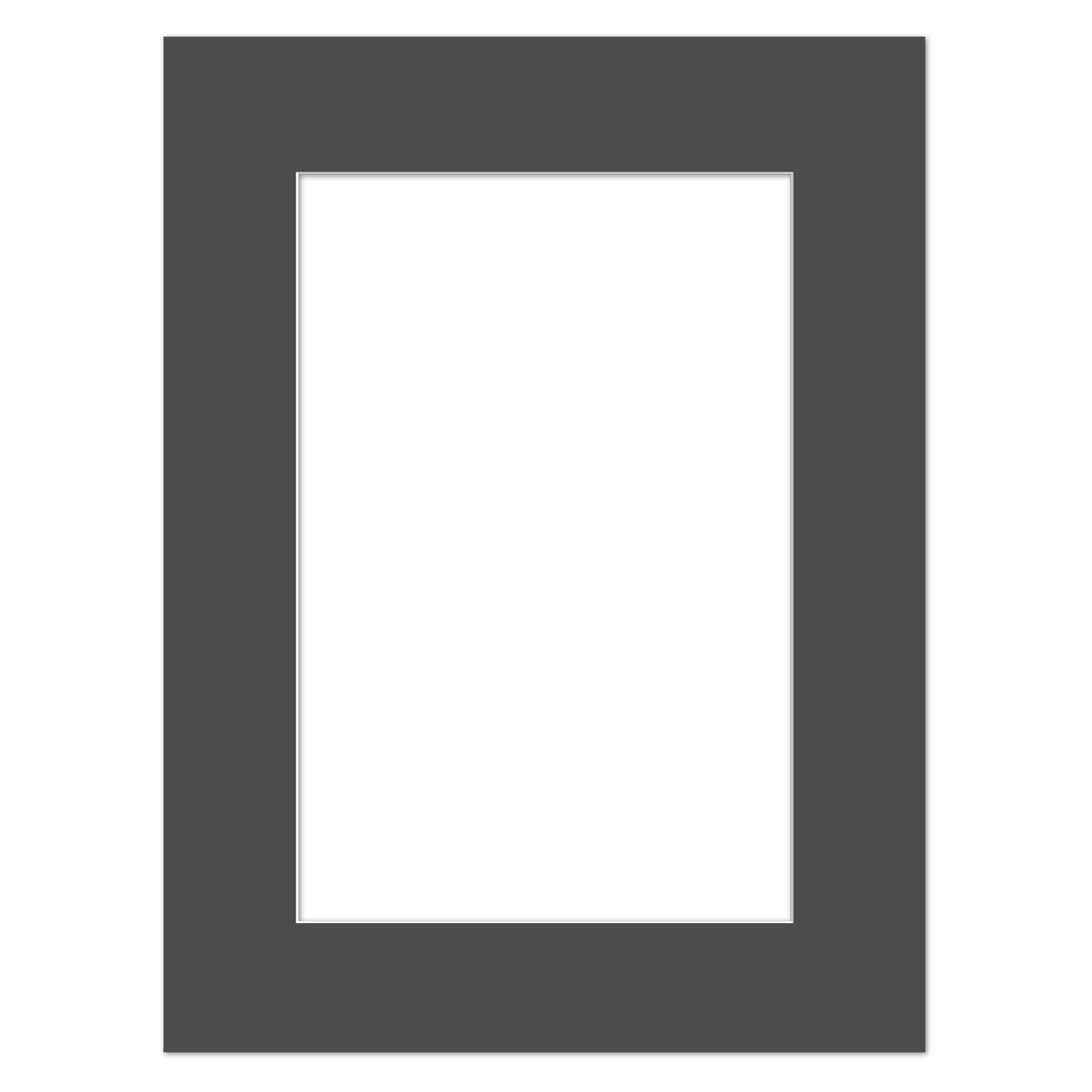 Passepartout Anthrazit 15 x 21 cm nach Maß für Bilderrahmen