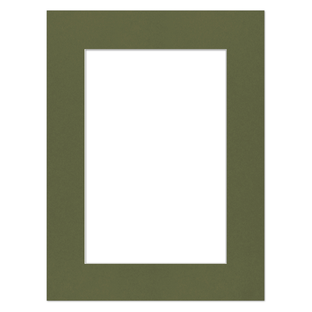 Passepartout Oliva Scuro 28 x 35 cm nach Maß für Bilderrahmen