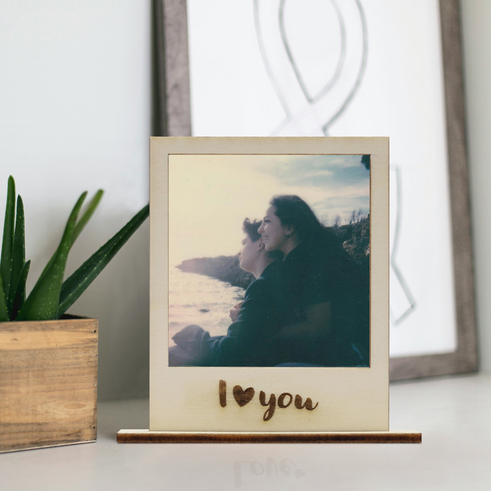 Rahmen für Polaroid Motiv "I love you"