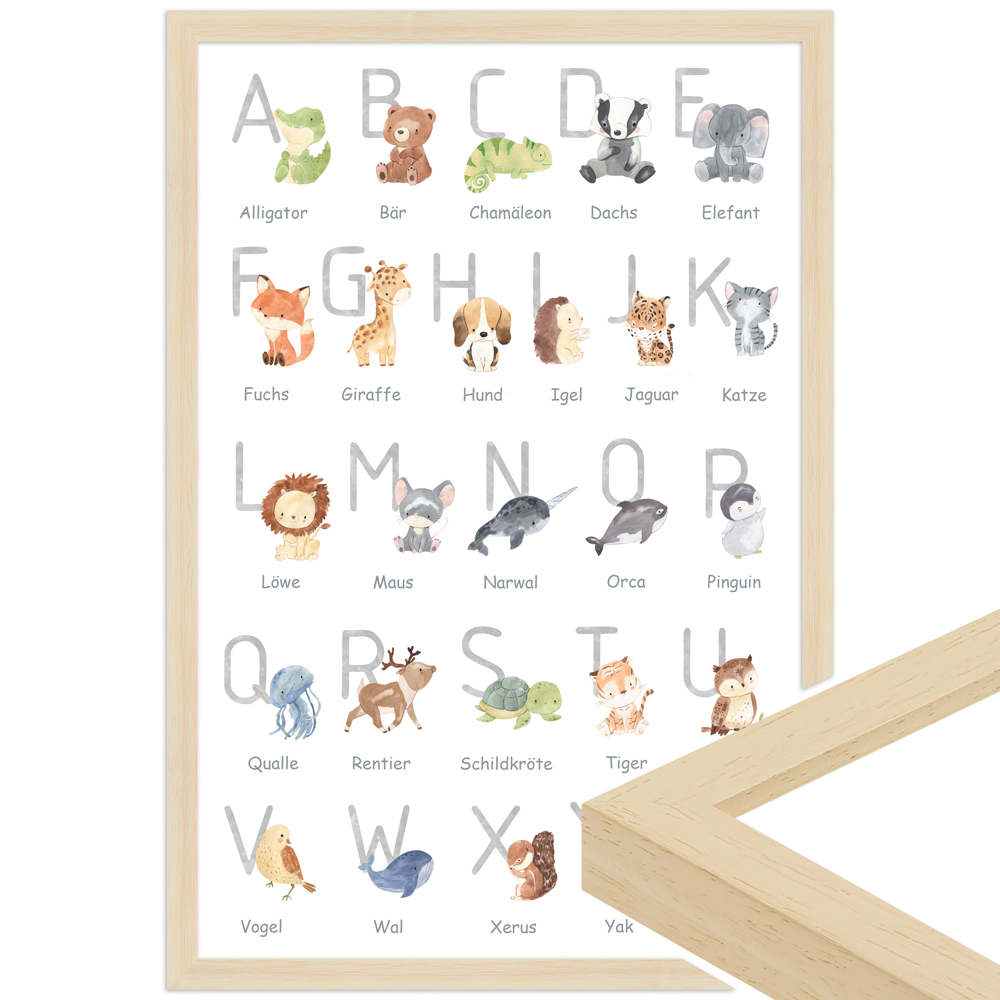 gerahmtes Poster | Alphabet deutsch gerahmtes Poster | Alphabet deutsch