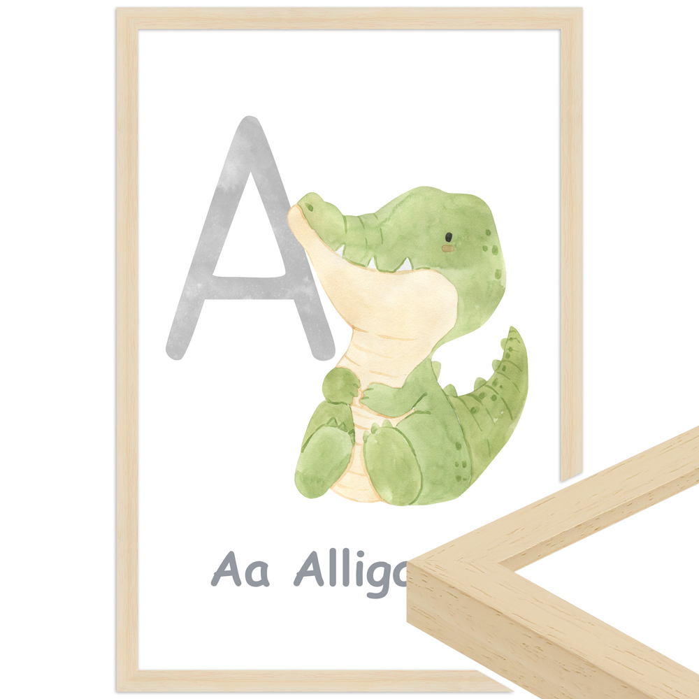 gerahmtes Poster | A - Alligator