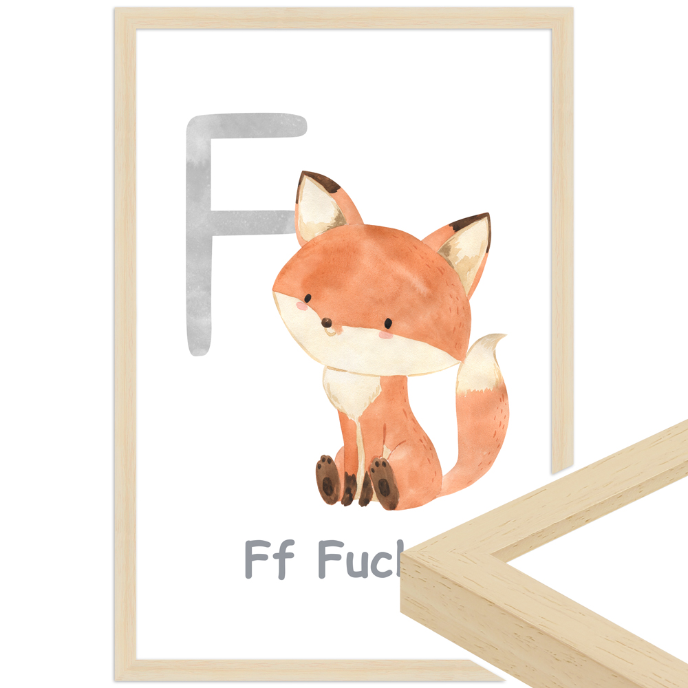 gerahmtes Poster | F - Fuchs