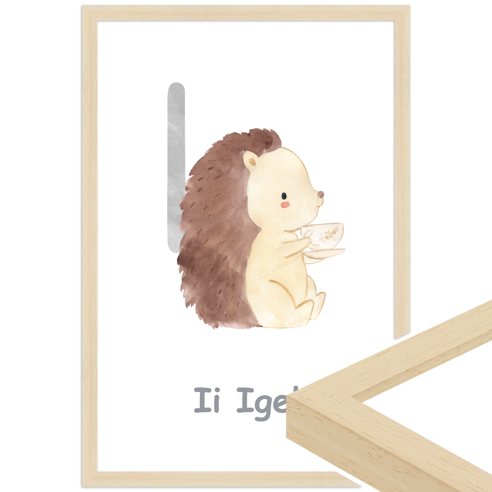 gerahmtes Poster | I - Igel