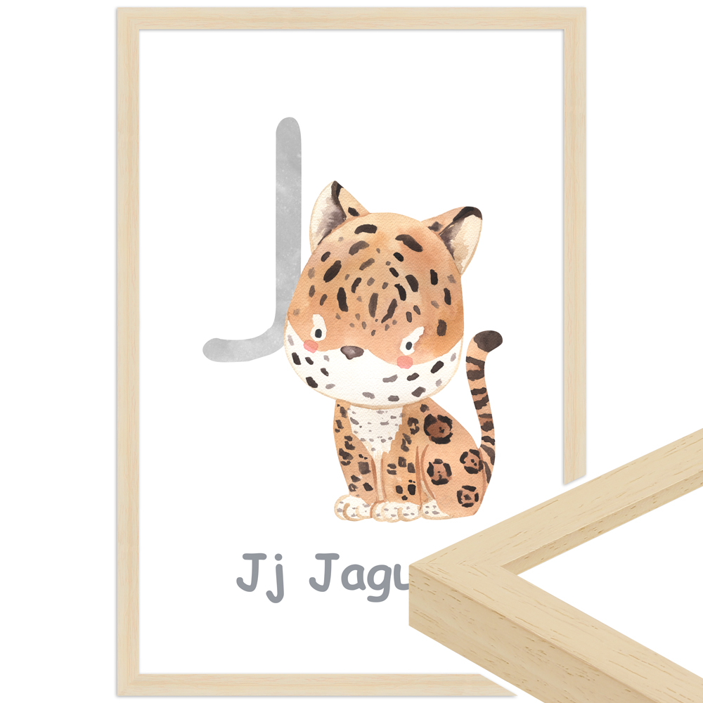 gerahmtes Poster | J - Jaguar