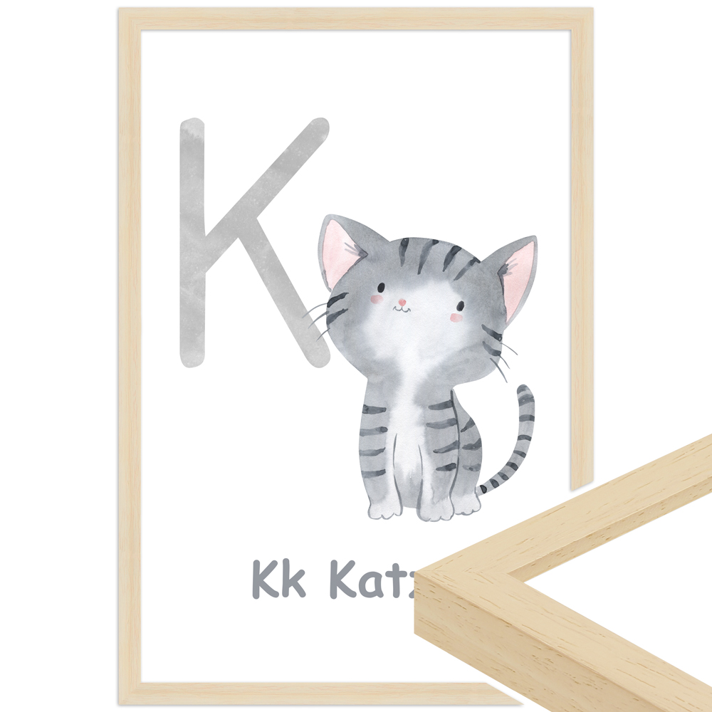 gerahmtes Poster | K - Katze