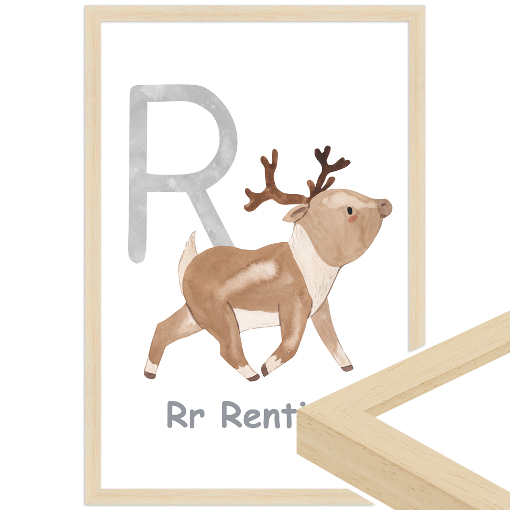 gerahmtes Poster | R - Rentier