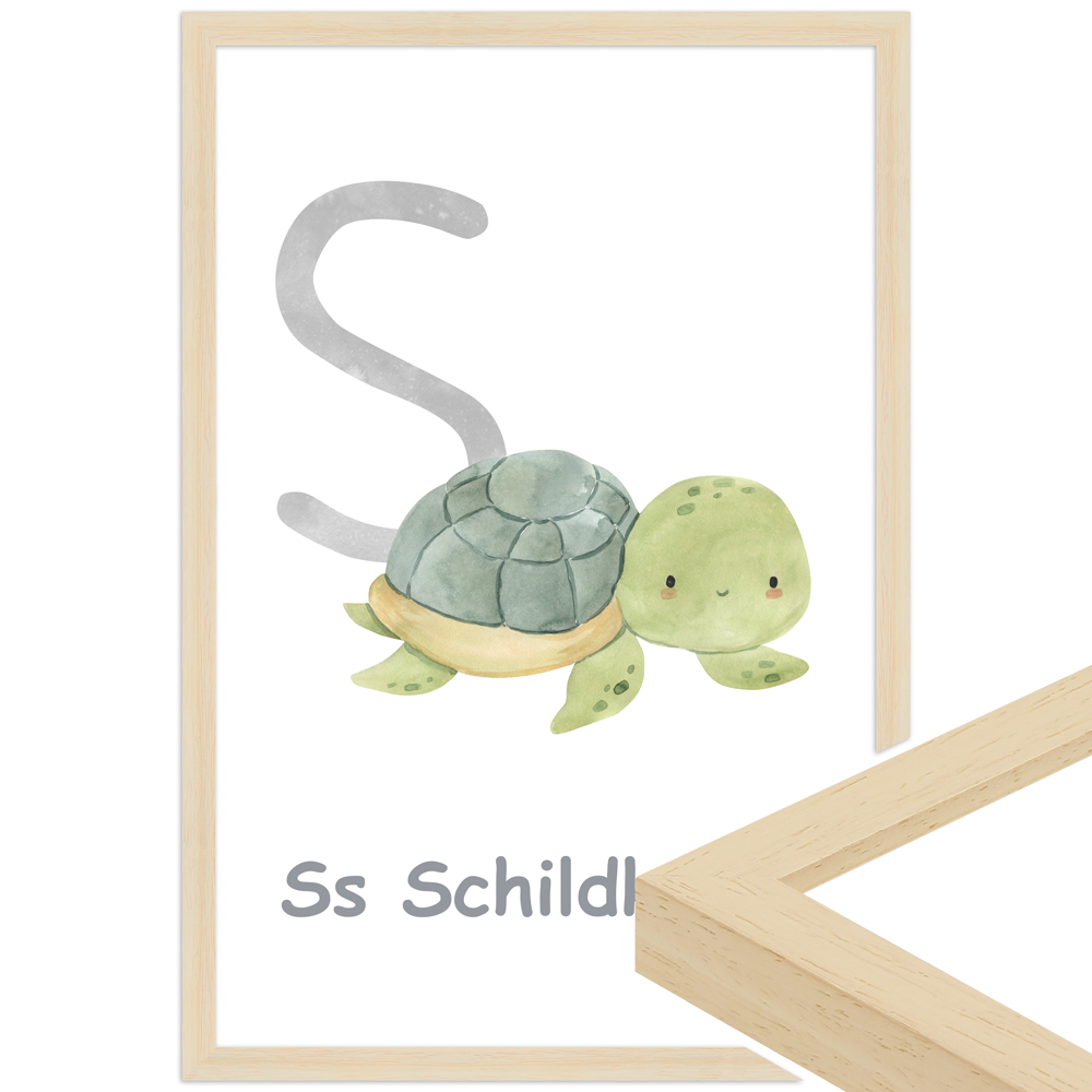 gerahmtes Poster | S - Schildkröte