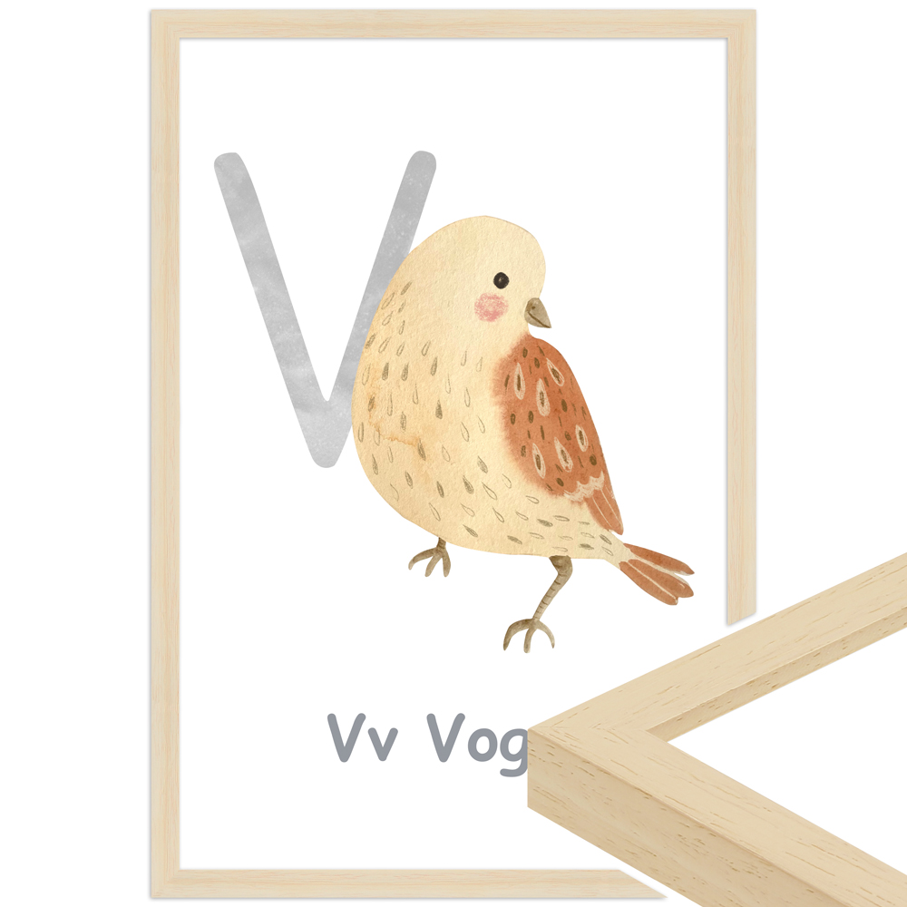 gerahmtes Poster | V - Vogel
