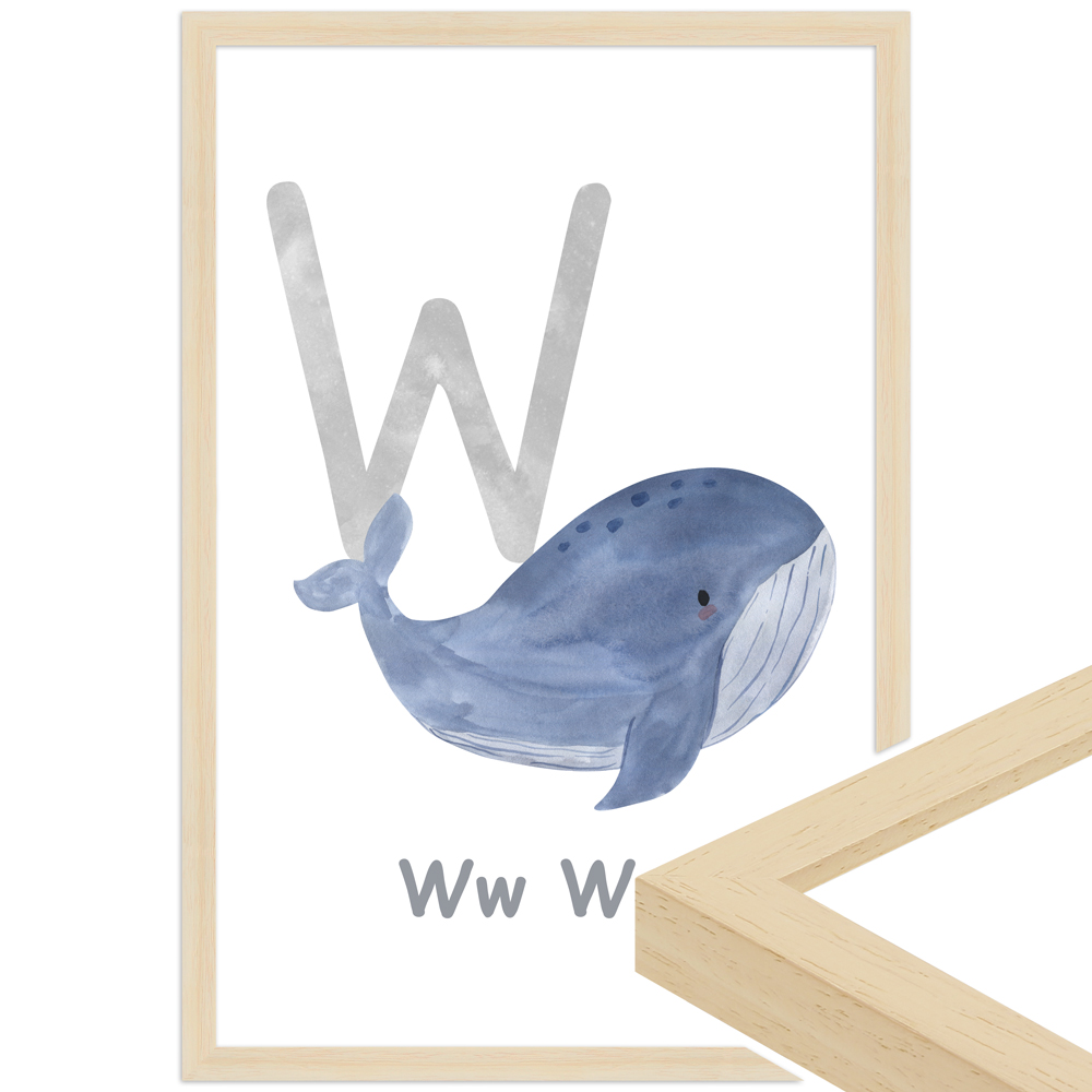 gerahmtes Poster | W - Wal
