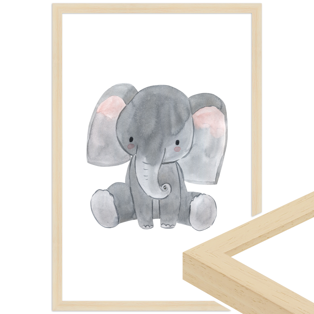 gerahmtes Poster | Elefant