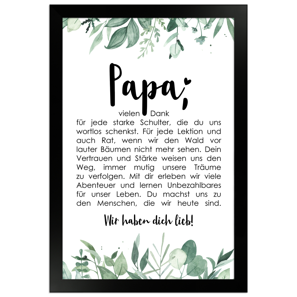 gerahmtes Poster | Papa - No 1
