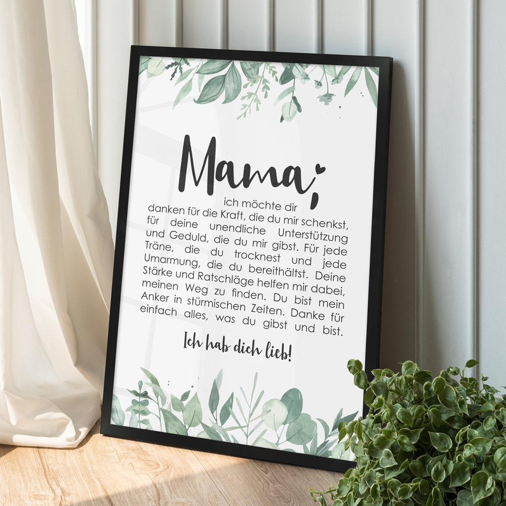 gerahmtes Poster | Mama - No 1