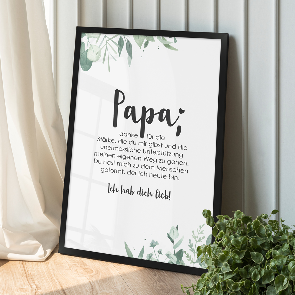 gerahmtes Poster | Papa - No 2