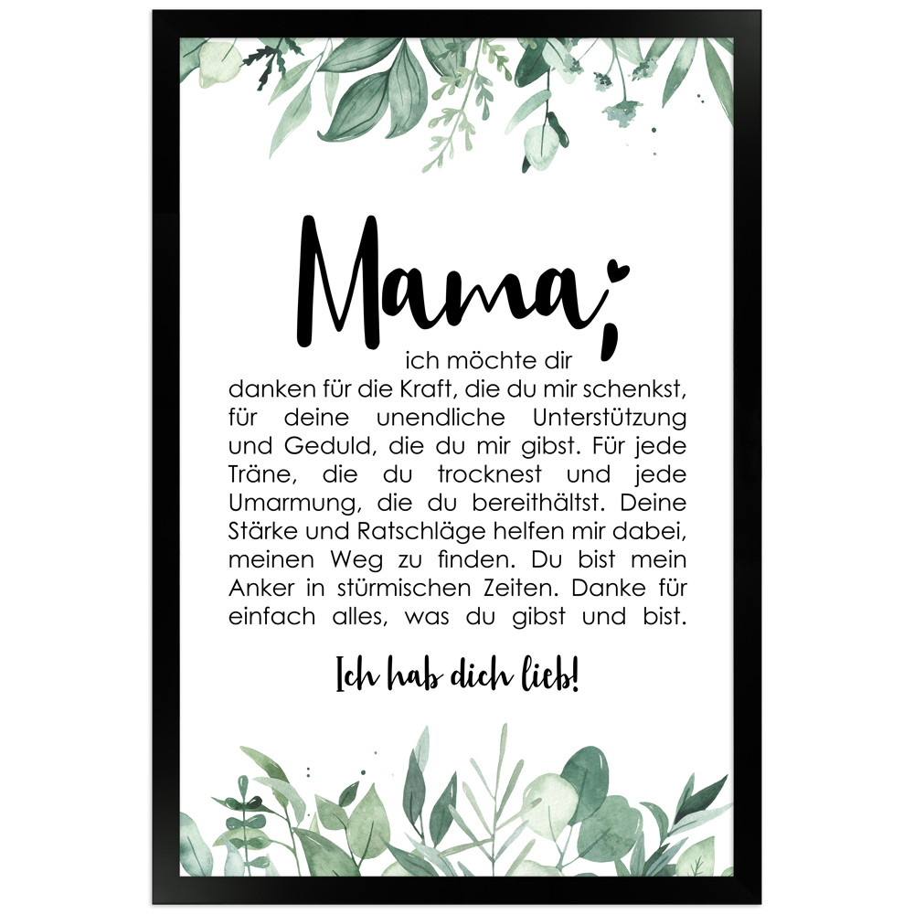 gerahmtes Poster | Mama - No 1